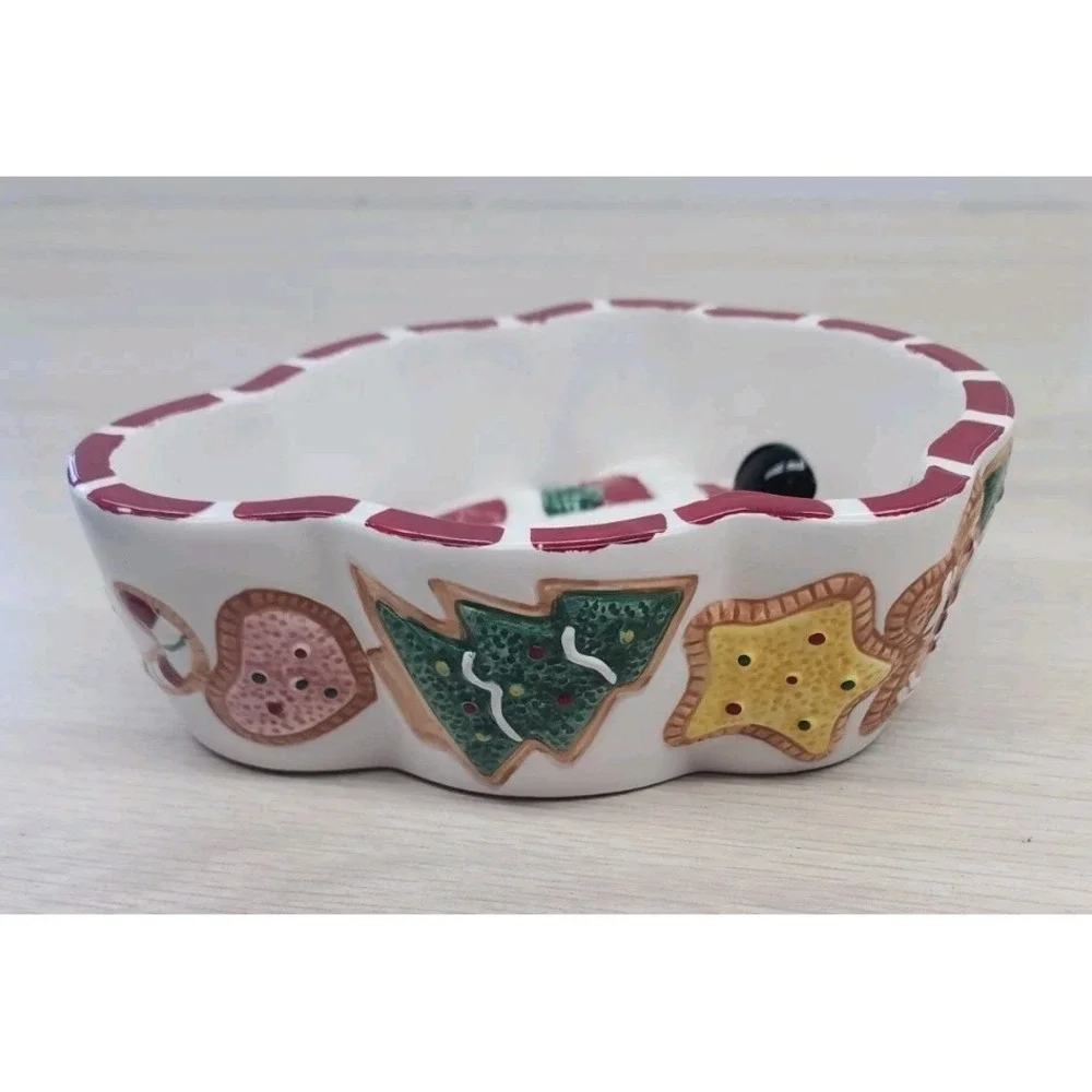 St. Nicholas Square 1998 Santa Claus Christmas Candy‎ Nut Trinket Jewerly Dish